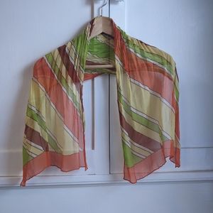 Beautiful vintage striped chiffon scarf